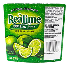 Bulk Realime Real Lime Juice used as an ingredient in dressings and marinades