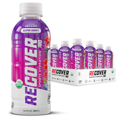 RECOVER 180 bottle pour showing electrolyte hydration for workouts