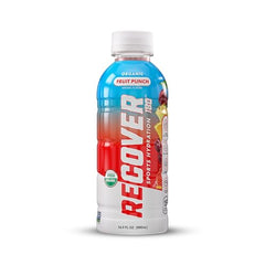 Closeup coconut-water visual on RECOVER 180 emphasizes natural flavor and electrolytes