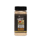 recteq Chef Greg's 4 Letter Rub bottle boosts flavor on fish, chicken, and pork.