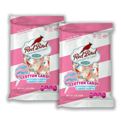 Red Bird cotton candy flavored candy packaging with bright wrappers, ideal for gifting.