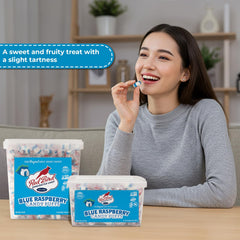 Red Bird blue raspberry candy is made in the USA for quality and tradition.