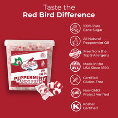 Red Bird Soft Mints close-up texture highlighting smooth melt