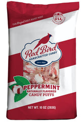 Red Bird Soft Peppermint Candy bag front view, ideal for gifting and sharing.