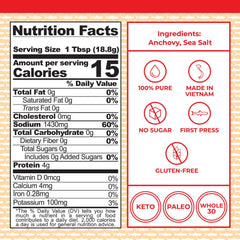Red Boat anchovies close-up, showcasing pure ingredients for authentic Southeast Asian flavor.