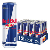 Red Bull 20oz can cold and ready to energize a study session