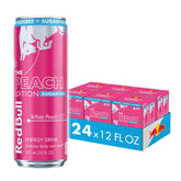 Red Bull Peach Edition Sugarfree can with white peach flavor and energy boost.
