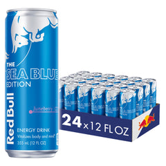 Red Bull Sea Blue Edition Juneberry can may support alertness during workouts