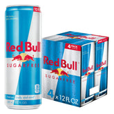 Red Bull Sugarfree four-pack cans ready for busy days
