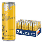 Red Bull Yellow Edition Tropical can front view for on-the-go energy