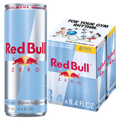 Red Bull Zero energy can with cotton candy visual for quick workouts