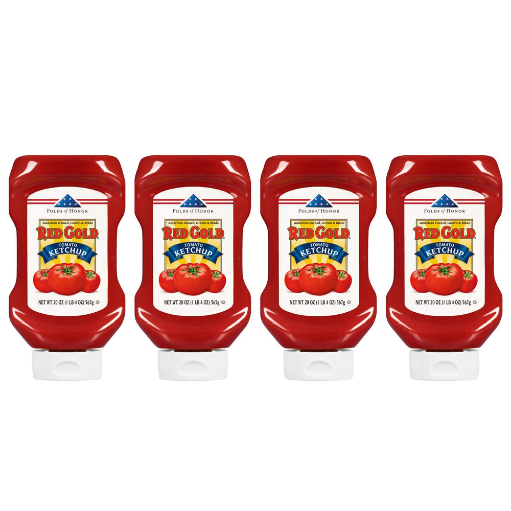 Red Gold Ketchup regular squeeze bottle showing convenient packaging for quick meals.