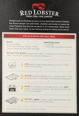 Red Lobster Cheddar Bay Biscuit Mix measuring cups showing portions