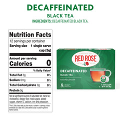 Red Rose decaf K-Cup close-up highlighting bold flavor potential.
