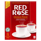 Red Rose Orange Pekoe tea bags close-up, ready to brew a comforting cup