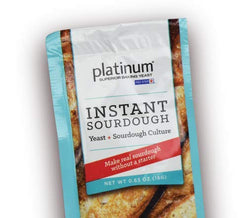 Red-Star Platinum Instant Sourdough Yeast—five packets ready for quick, consistent bread rising.