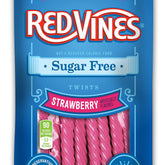 Red Vines Sugar Free Strawberry Twist bag front for on-the-go snacking.