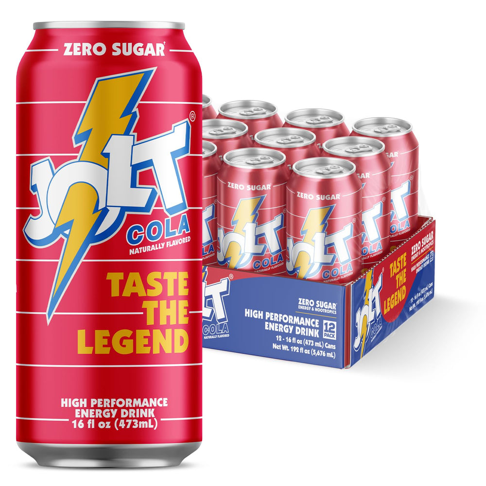 REDCON1 JOLT Cola Energy Drink can, cold and refreshing energy boost.
