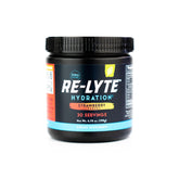 REDMOND Re-Lyte strawberry-lemonade jar for refreshing electrolyte hydration during workouts.