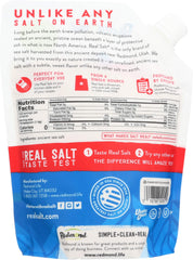 Redmond Real Salt refill pouch and shaker setup for easy kitchen storage.