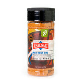 Redmond Real Salt Red Rock BBQ bottle close-up highlights mineral-rich seasoning