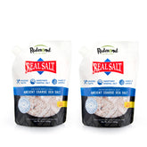 Redmond Real Sea Salt coarse pouch 2-pack ready for everyday seasoning.