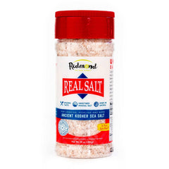 Gluten-free and kosher-certified Real Salt label on jar