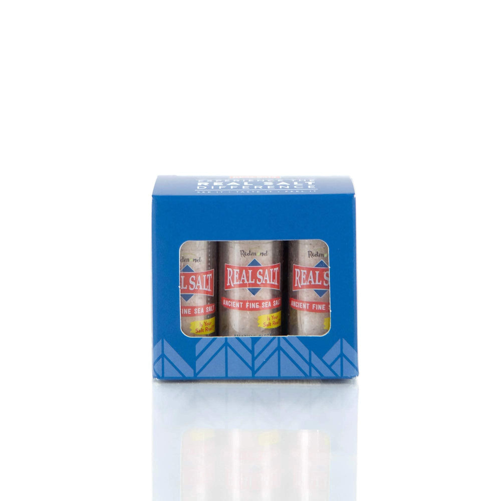 Redmond Real Sea Salt pocket shaker 6-pack for on-the-go seasoning.