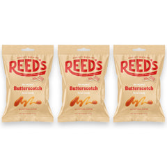 Reed’s butterscotch candy bag front shows a classic treat for sharing.