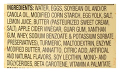Reese Hollandaise label close-up, highlights natural ingredients.