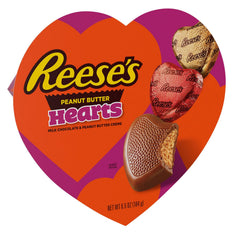 Reese's Chocolate Peanut Butter Creme Hearts in a 6.5-ounce gift box for Valentine gifting.