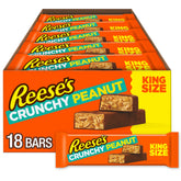 Reese's Crunchy Peanut Bars bulk box on pantry shelf for quick office snacking.