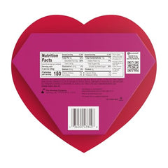 Reese's heart-shaped candies wrapped in chocolate with peanut butter creme temptations.