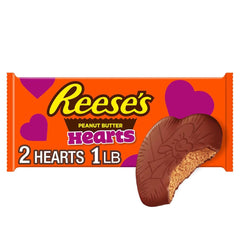 REESE'S Milk Chocolate Peanut Butter Hearts 2-Pack, gift-ready for Valentine's Day