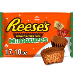 REESE'S Miniatures Christmas pack front view for gifts and celebrations.
