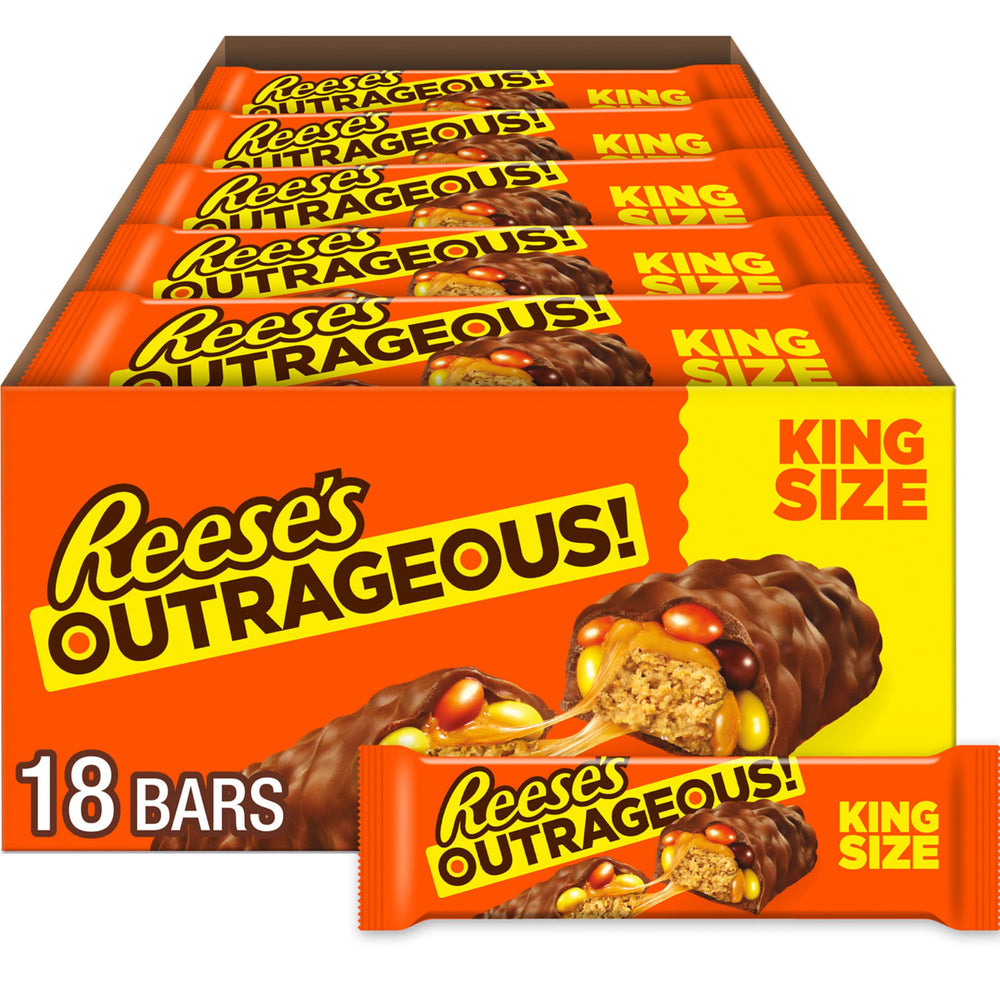 Reese's Outrageous king-size pack ready for sharing at gatherings.