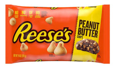 Reese's Peanut Butter Baking Chips melting for drizzles and dessert toppings
