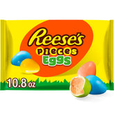 Reese's Pieces Peanut Butter Eggs in pastel shells, ideal for Easter baskets and egg hunts.