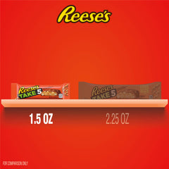 REESE'S TAKE 5 peanut-butter-center shot, a rich indulgence.