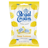 Regal Crown Sour Lemon Hard Candy peg bag front for on-the-go snacking