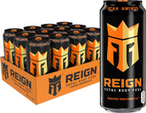 Reign Orange Dreamsicle bottle showing zero sugar energy for workouts.