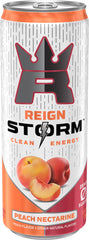 REIGN Storm energy ingredients graphic highlights 200 mg plant-based caffeine.