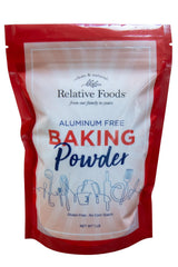 Relative Foods Baking Powder 1lb bag promotes even rise in cakes and muffins