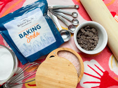 Relative Foods baking soda for cleaning tasks highlights deodorizing and surface cleaning power.