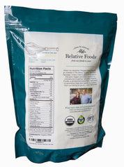 Relative Foods Millet Flour gluten-free pouring scene, ideal for quick gluten-free bakes.