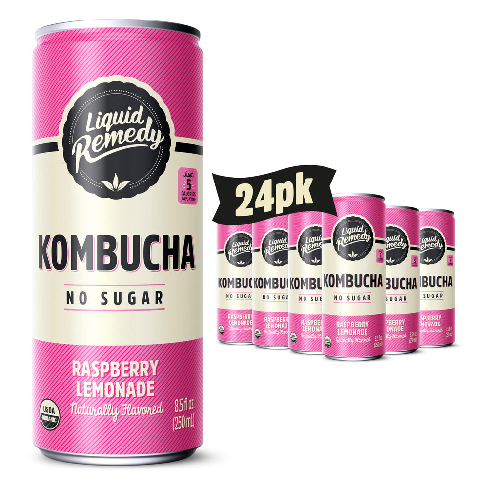 Remedy Liquid Remedy raspberry-lemonade can shows low-sugar refreshment for calorie-conscious days
