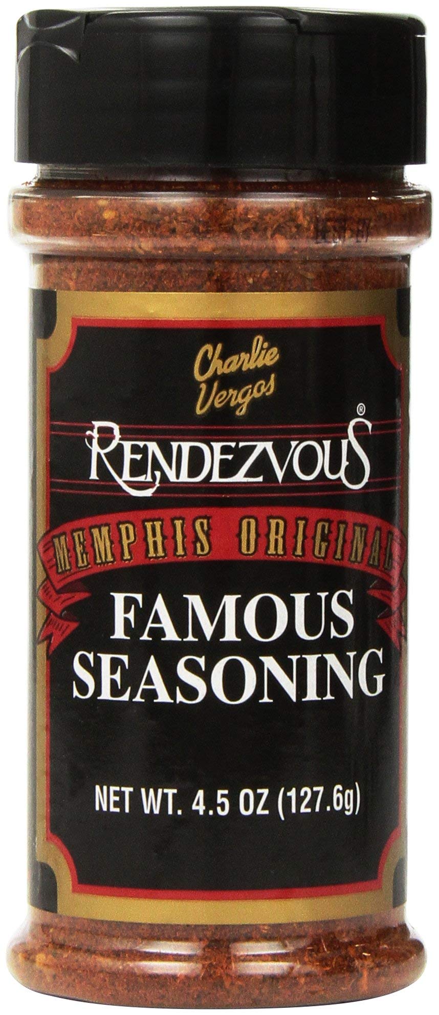 Rendezvous Charlie Vergos dry rub jar for Memphis BBQ, two 4.5 oz containers for ribs
