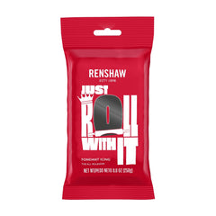 Renshaw black fondant icing for cake decorating with crisp edges and a smooth finish.