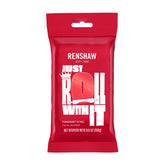 Renshaw Red Fondant Icing ready-to-roll for smooth cake coverage.