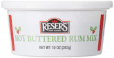 Reser's Hot Buttered Rum Mix tub front – cozy evenings starter for non-alcoholic warmth